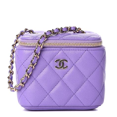 chanel vanity case purple|chanel vanity bag with handle.